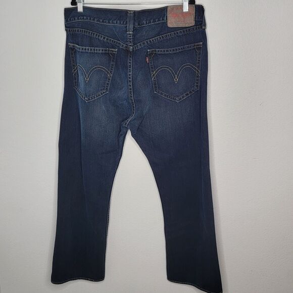 Levi's Type 1 Jeans Iconic Straight Men's Size 38x29 Dark Wash Cotton Blend - Picture 3 of 9